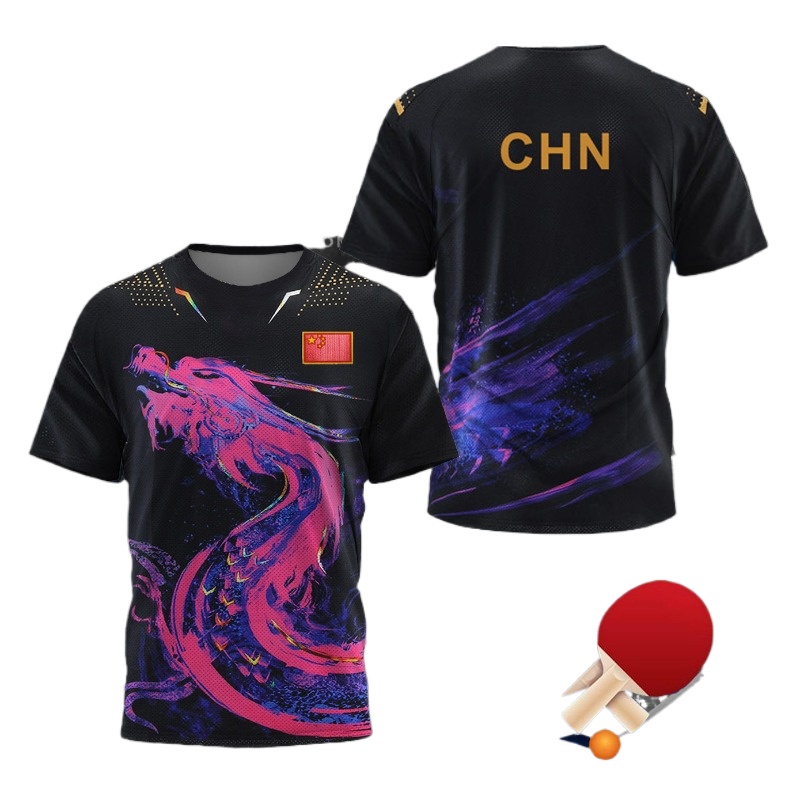 Table Tennis Zhang Jike - КИТАЙ Дракон футболка для настольного тенниса
